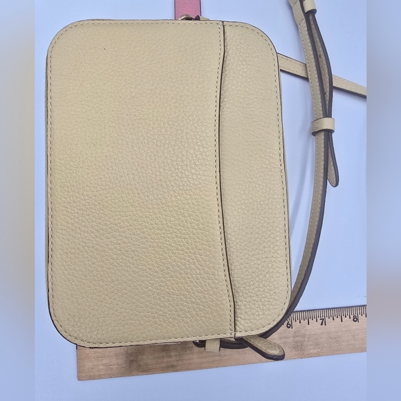 COACH X DISNEY C3404 Princess Belle Mini Camera Crossbody Bag Yellow Leather - Picture 8 of 16